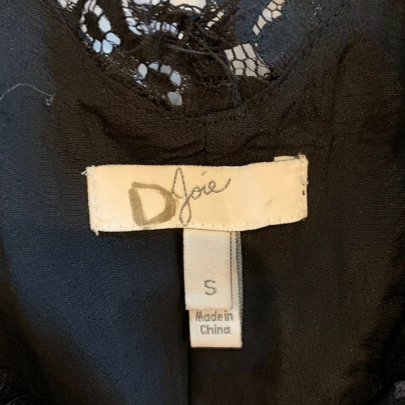 JOIE Rori Eyelet Lace Black Sleeveless Mini Dress - Picture 7 of 7